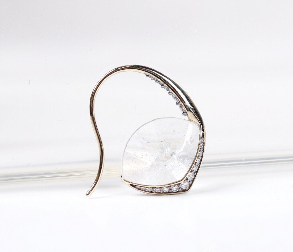 18K Grey Gold 'Dawn Diamond' Earrings