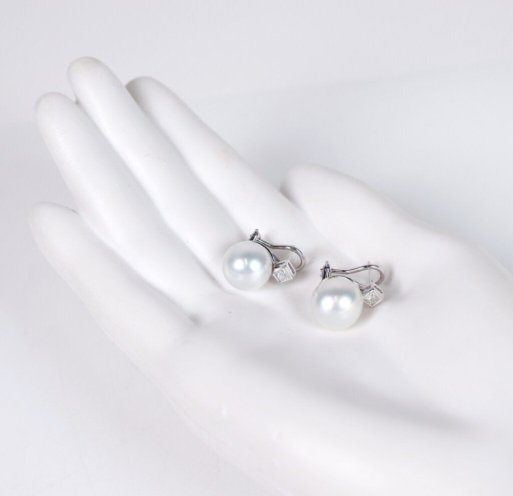 14K Diamond and South Sea Pearl