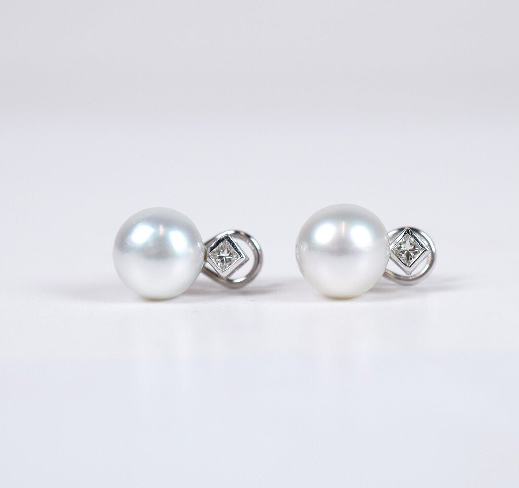14K Diamond and South Sea Pearl