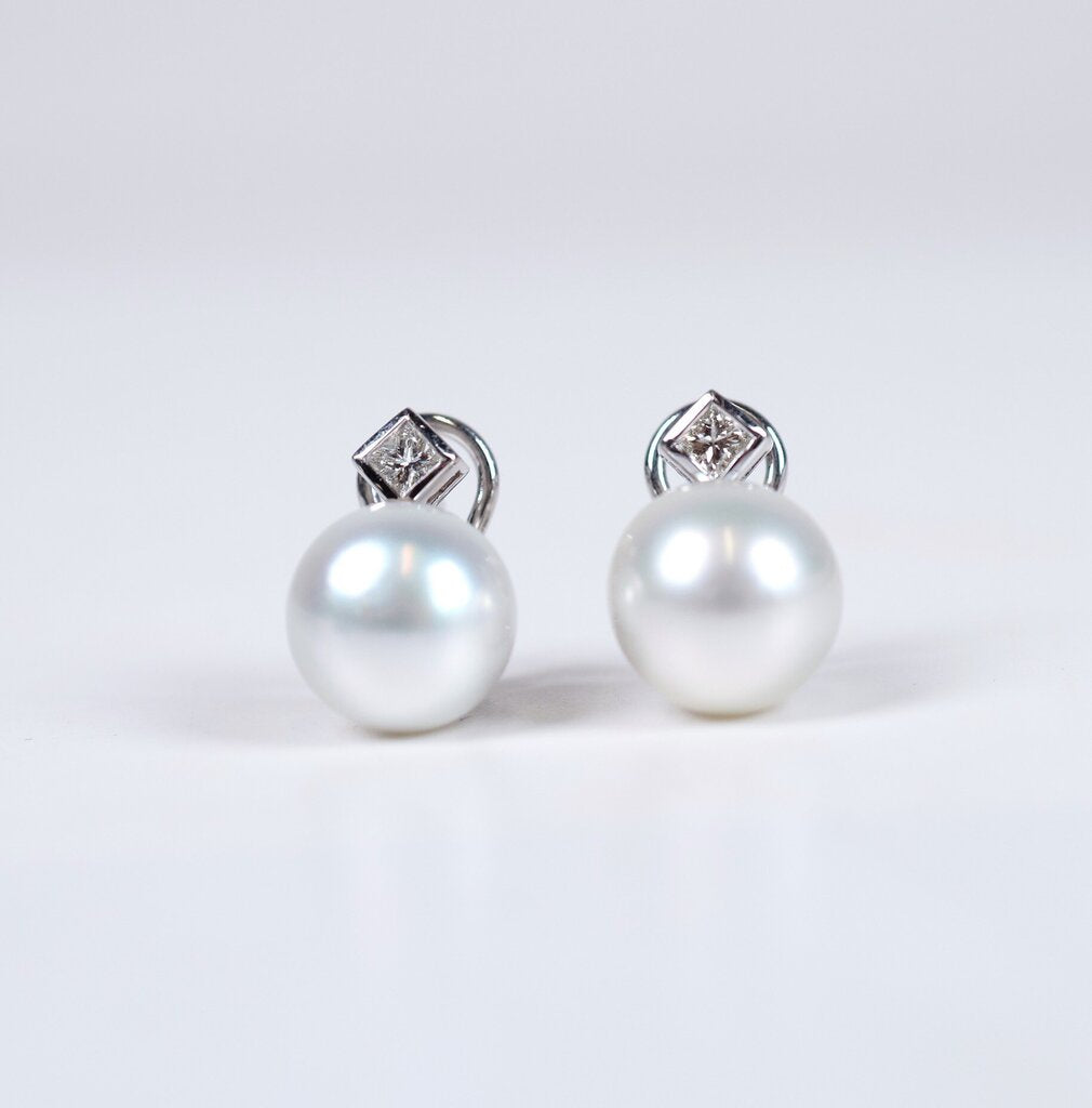 14K Diamond and South Sea Pearl