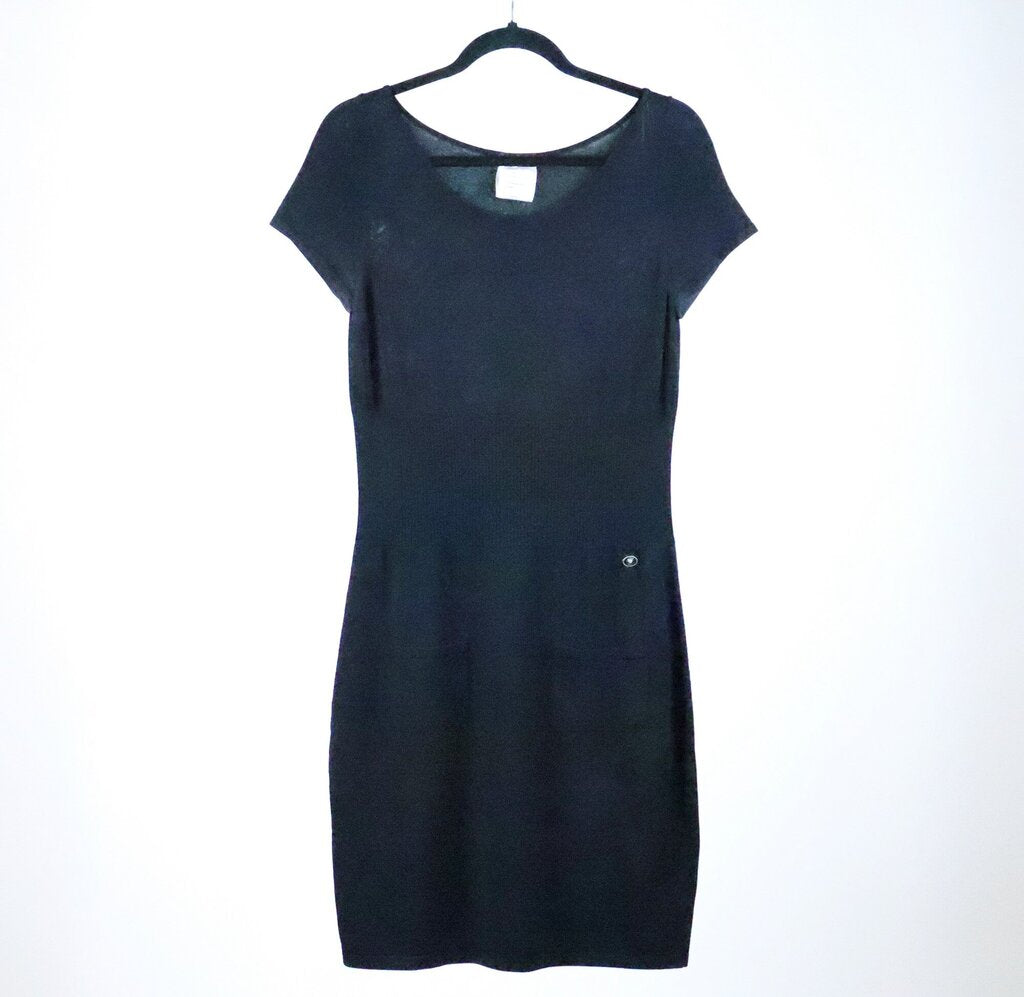 Black Knit Short Sleeve Dress (42/8)