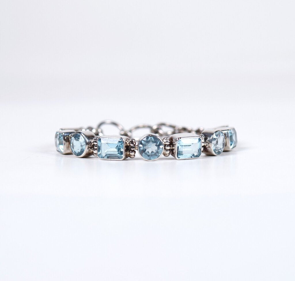Sterling and Blue Topaz Bracelet