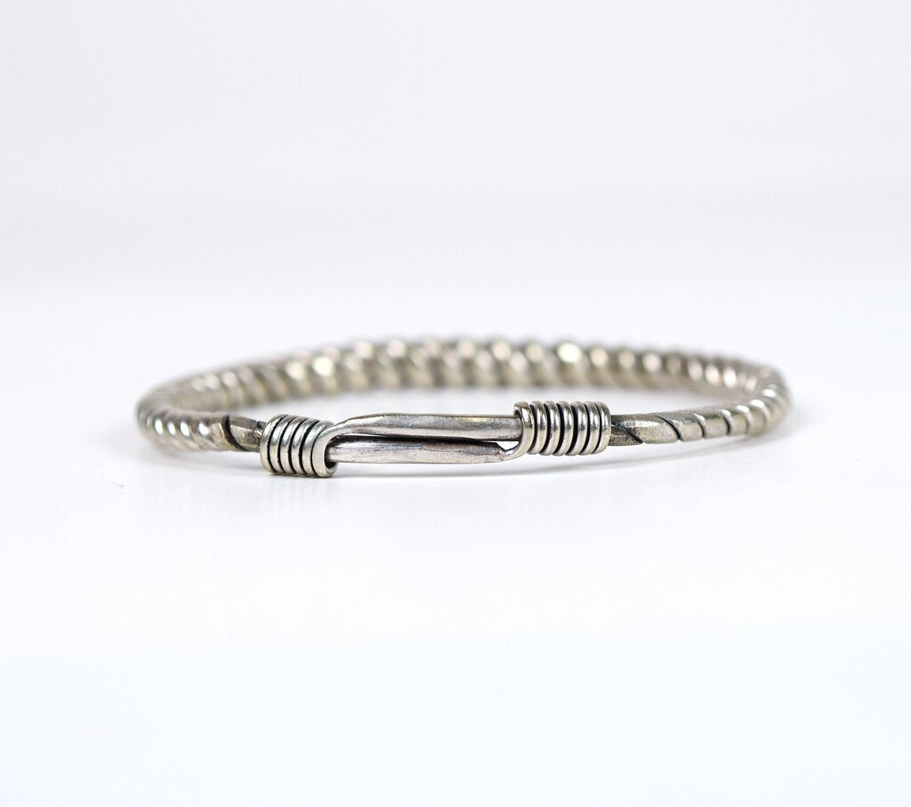 Tibetan Silver Twisted Bangle