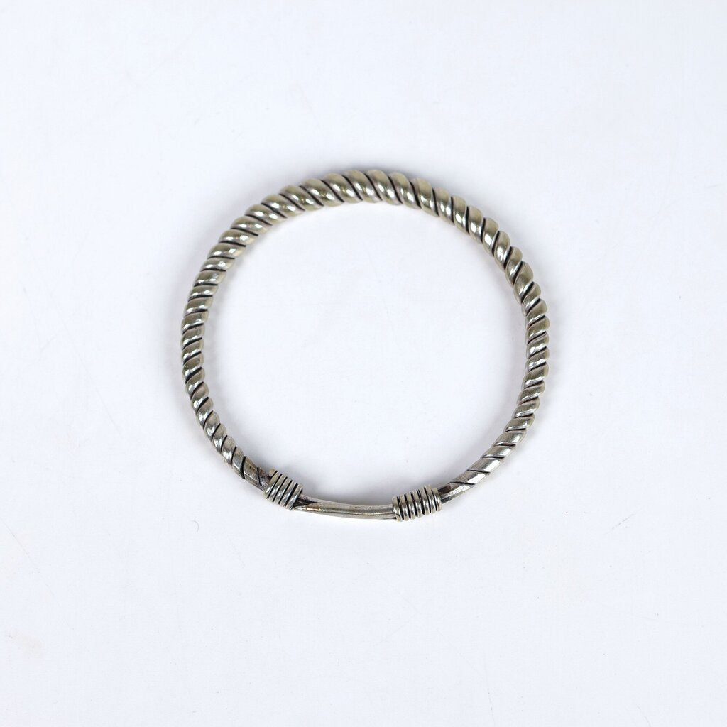 Tibetan Silver Twisted Bangle