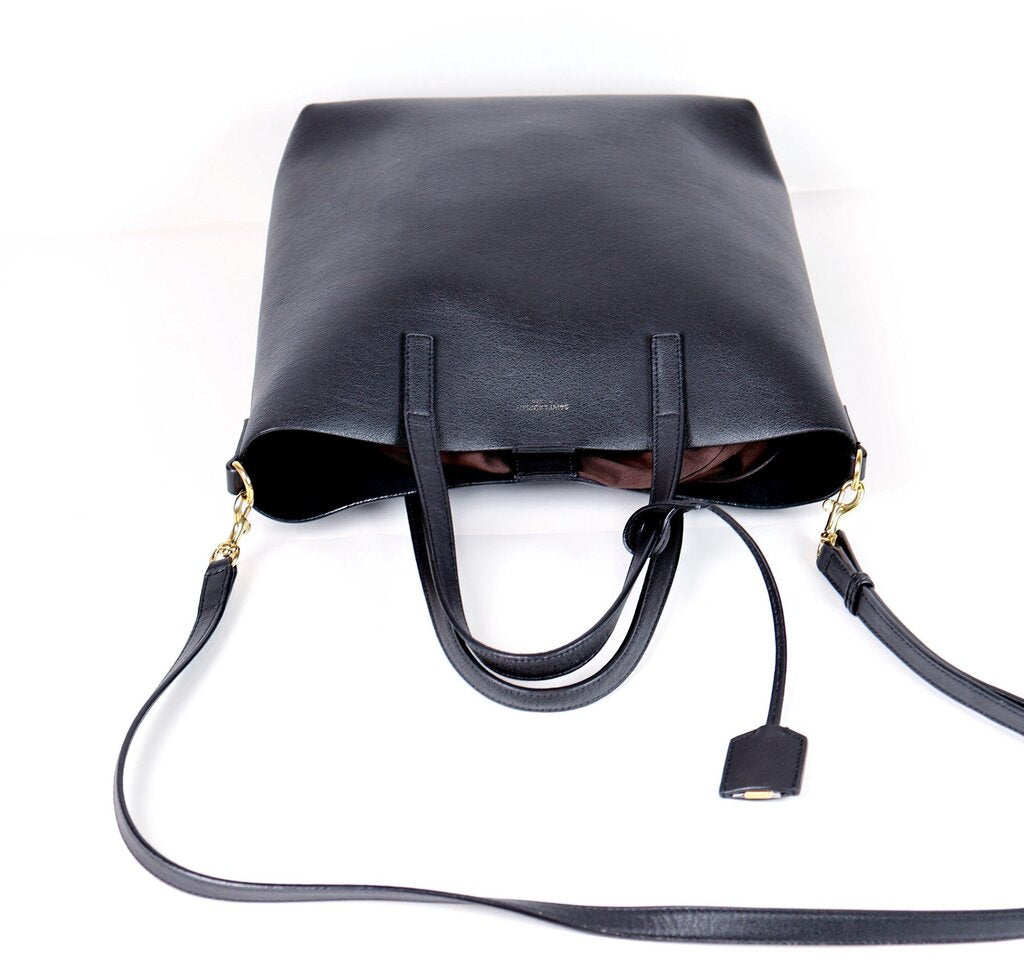 'Toy Tote' in Black Leather