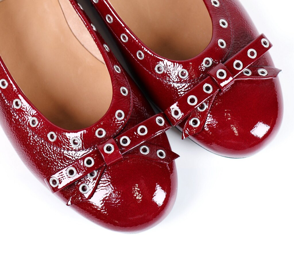 Red Patent Leather Ballet Flats (8.5)
