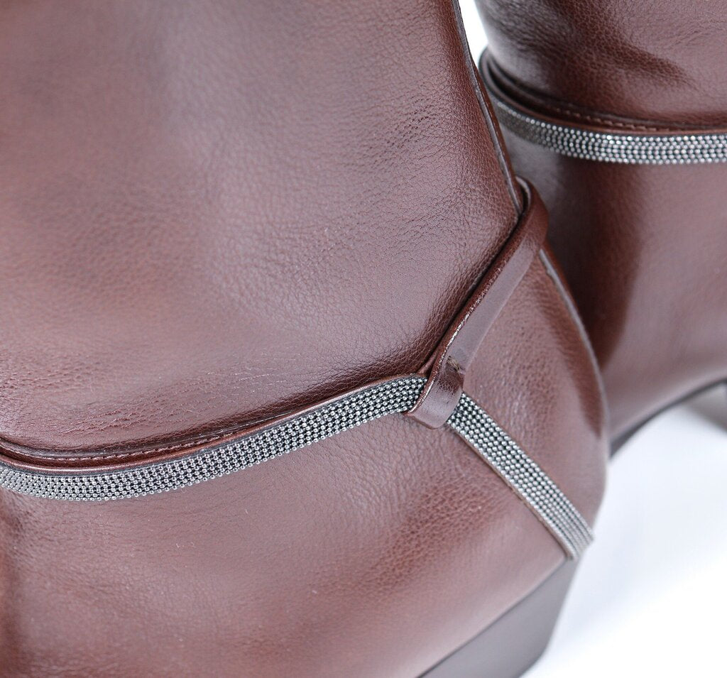 Brown Leather Monili Boot (7.5)
