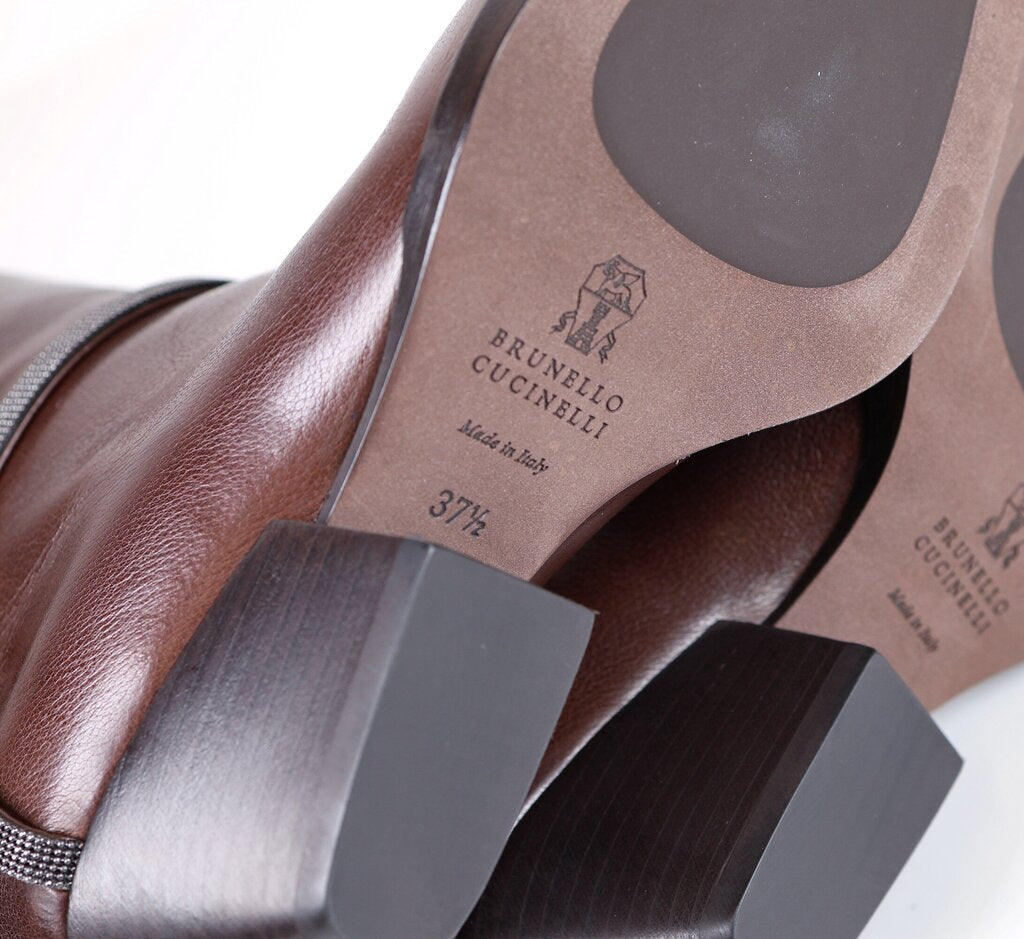 Brown Leather Monili Boot (7.5)