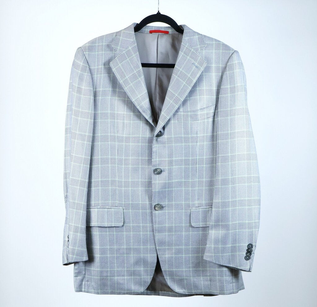 Men's Grey Glen Plaid Sport Coat (M 50)