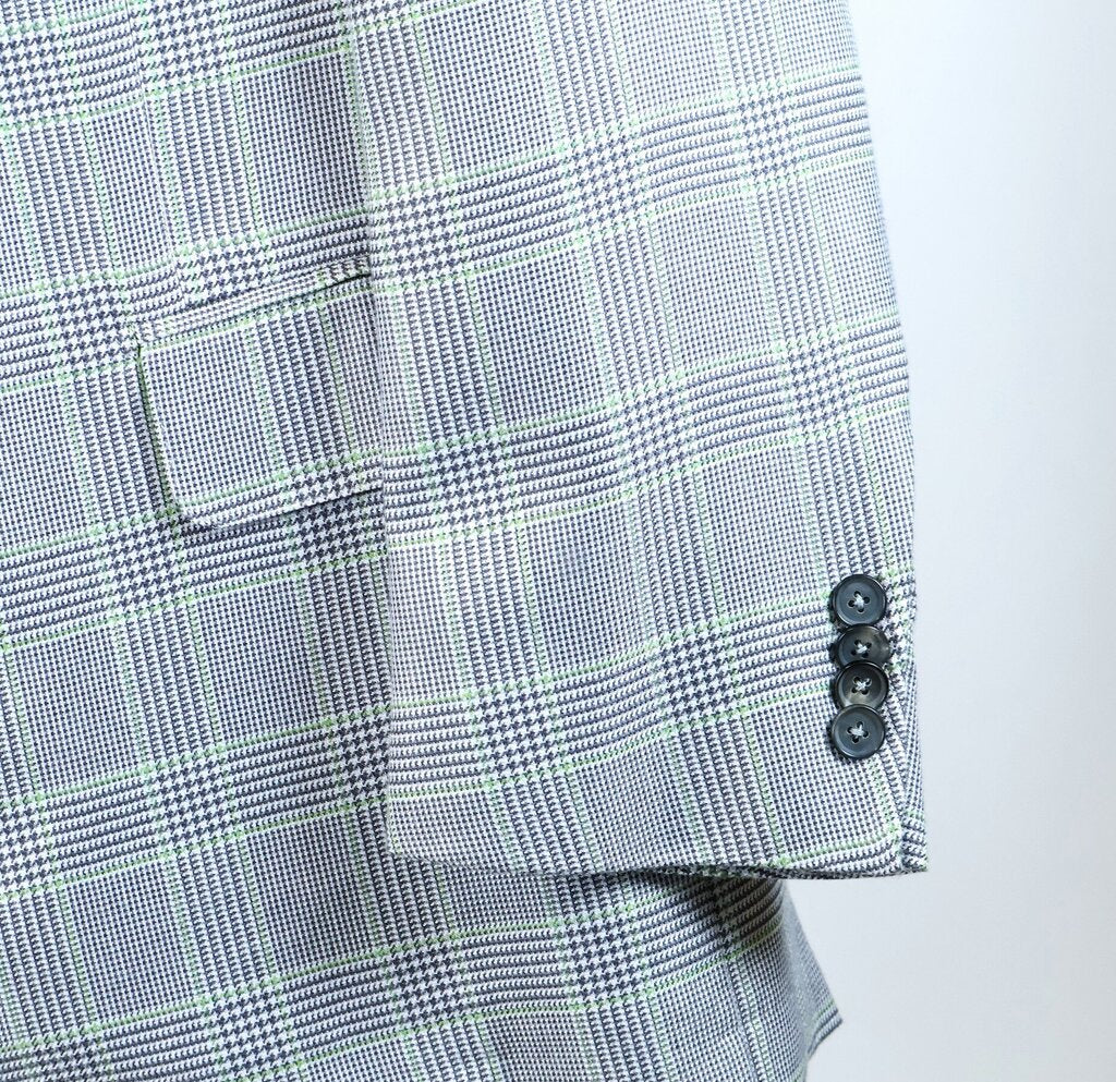 Men's Grey Glen Plaid Sport Coat (M 50)
