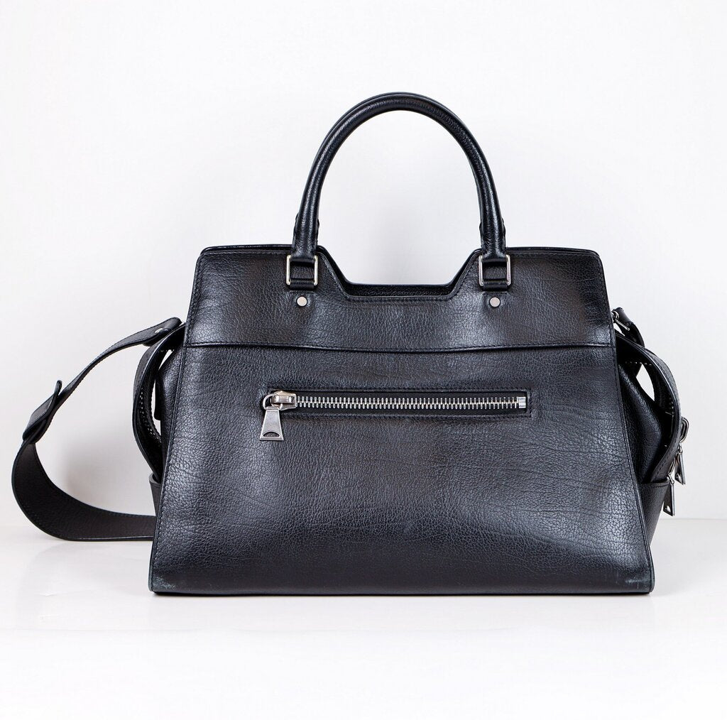 Black Leather Tote/Crossbody