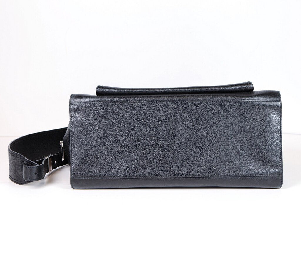 Black Leather Tote/Crossbody