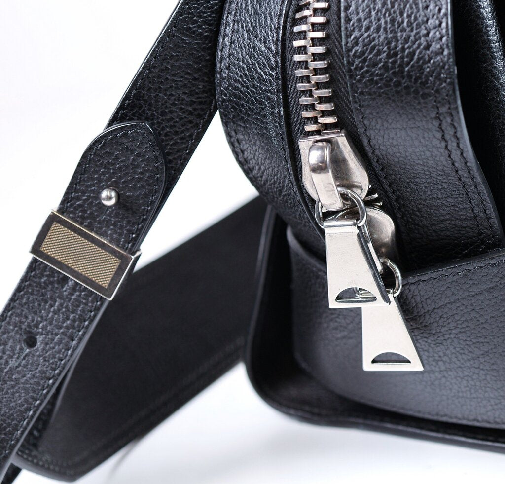 Black Leather Tote/Crossbody