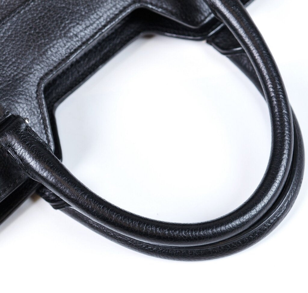 Black Leather Tote/Crossbody