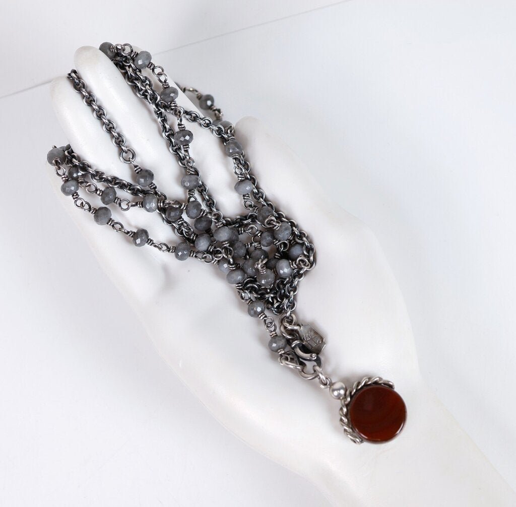 Sterling and Agate Necklace
