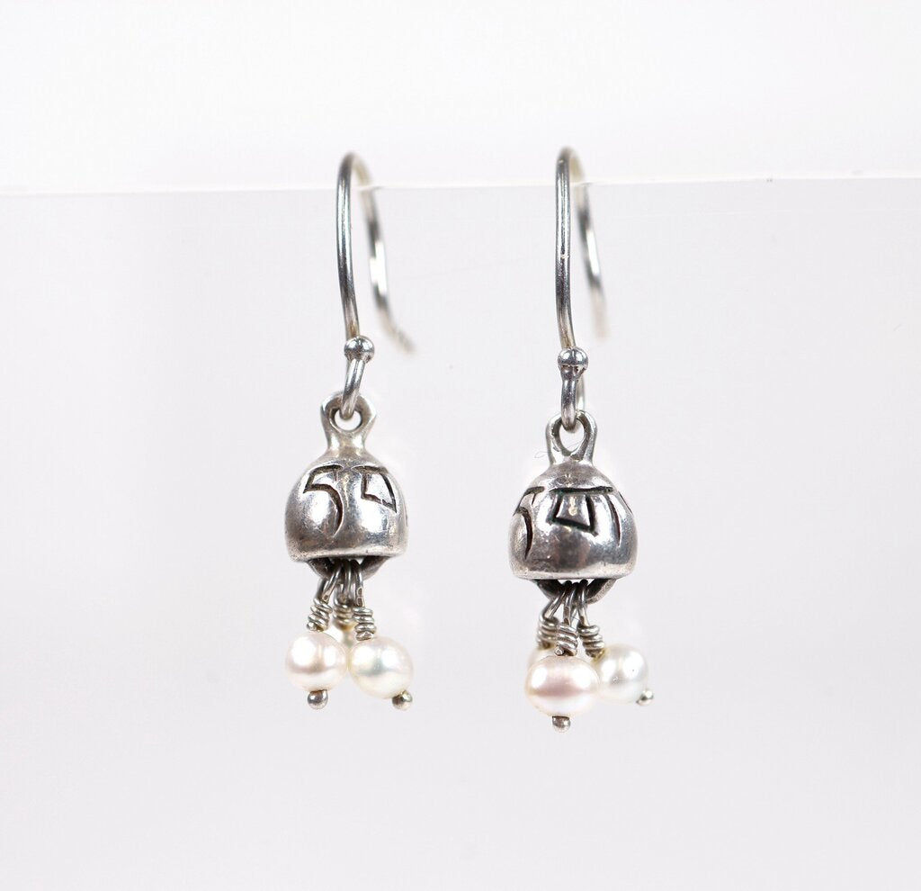 Sterling and Pearl Earrings