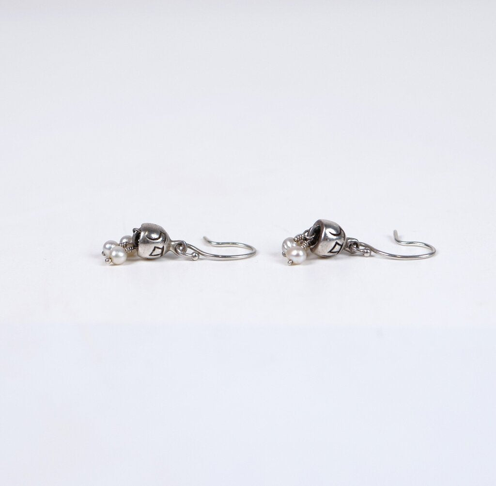 Sterling and Pearl Earrings