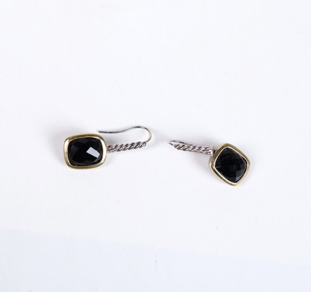Sterling 18K and Onyx 'Albion Drop' Earrings