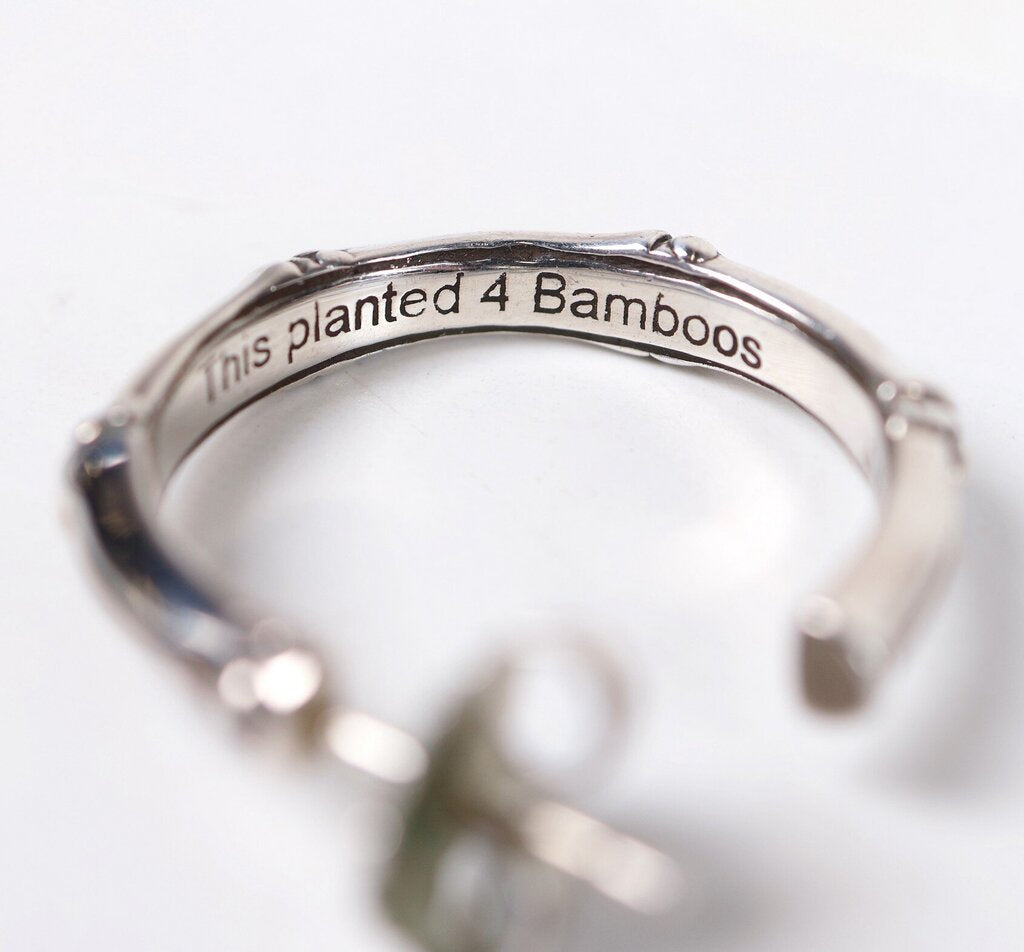 Sterling 'Bamboo' Hoops