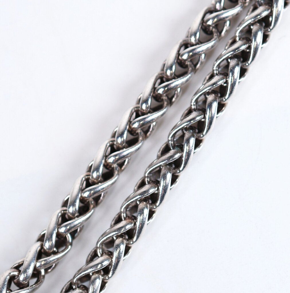 Sterling and 14K 6mm 'Wheat Bracelet'