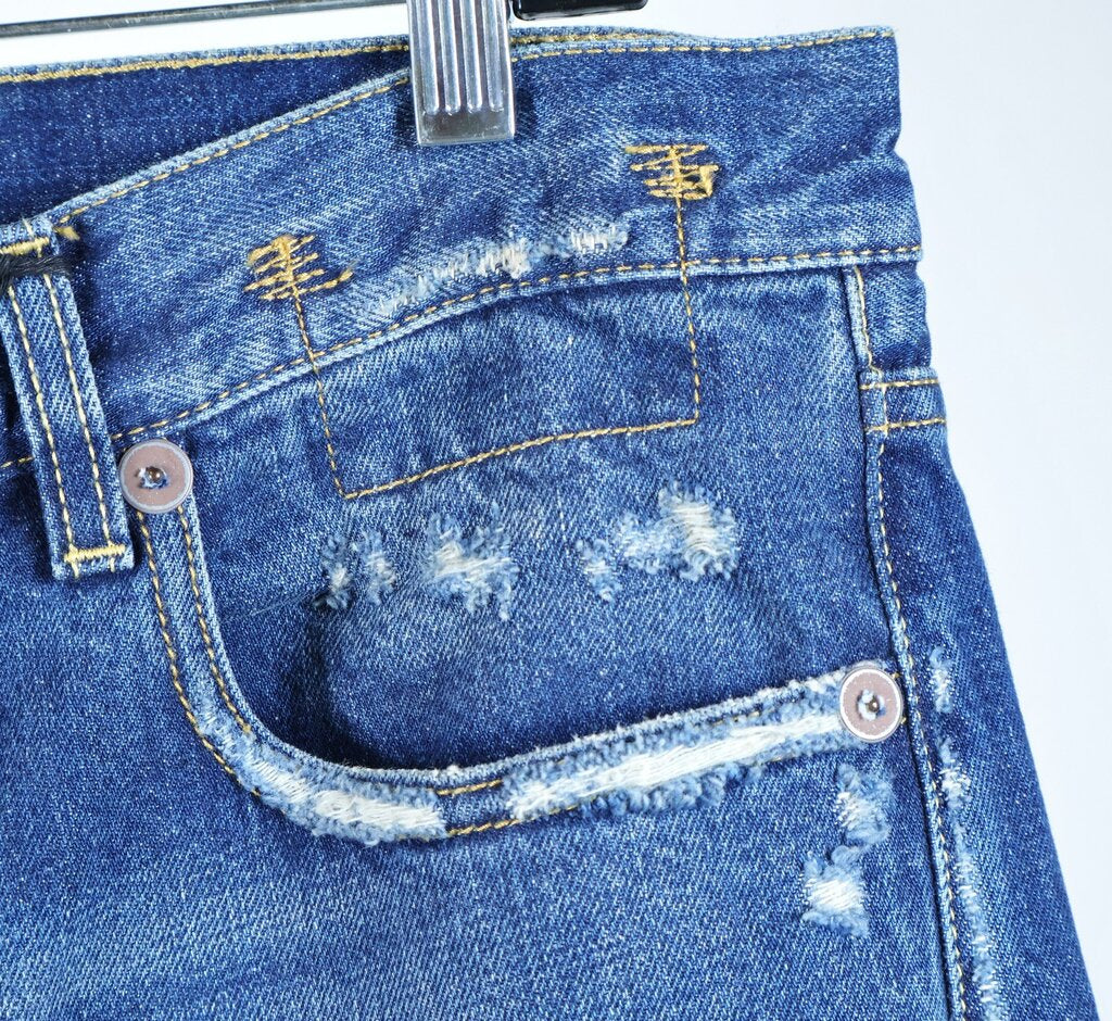 Medium Wash Cuffed Jeans (30)