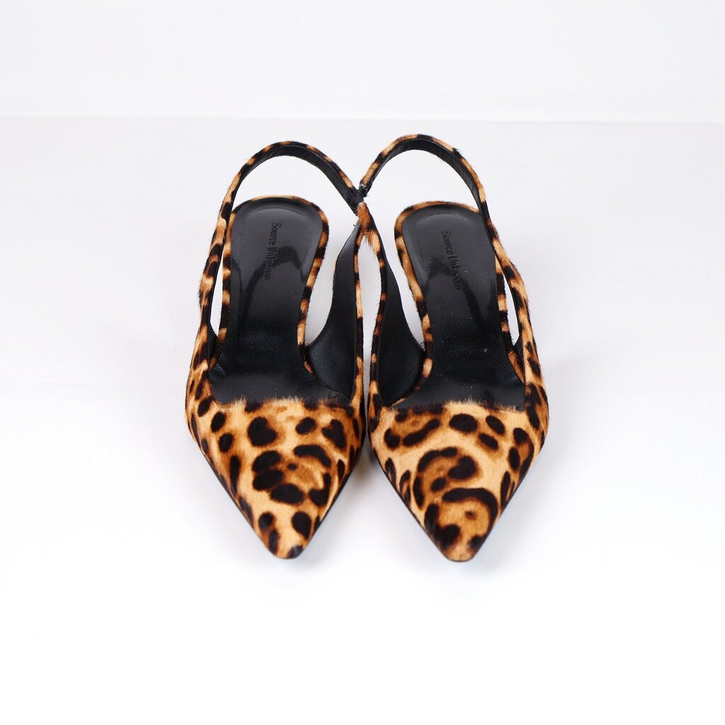 Leopard Calf Hair Slingbacks (7.5)