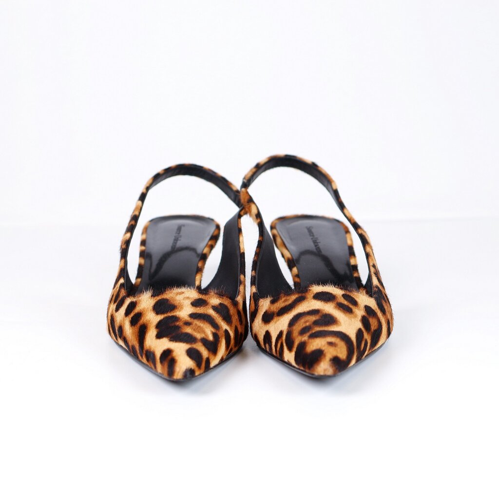 Leopard Calf Hair Slingbacks (7.5)