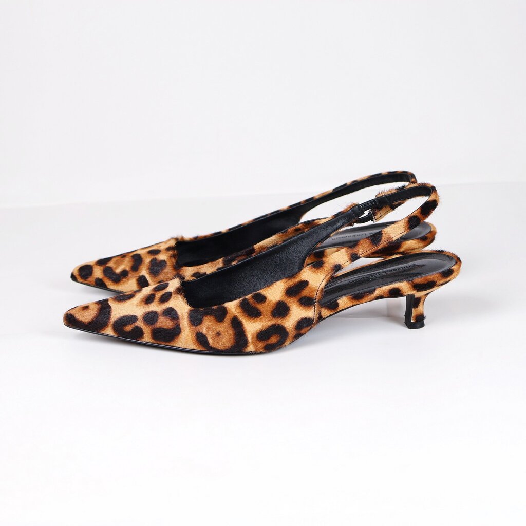 Leopard Calf Hair Slingbacks (7.5)