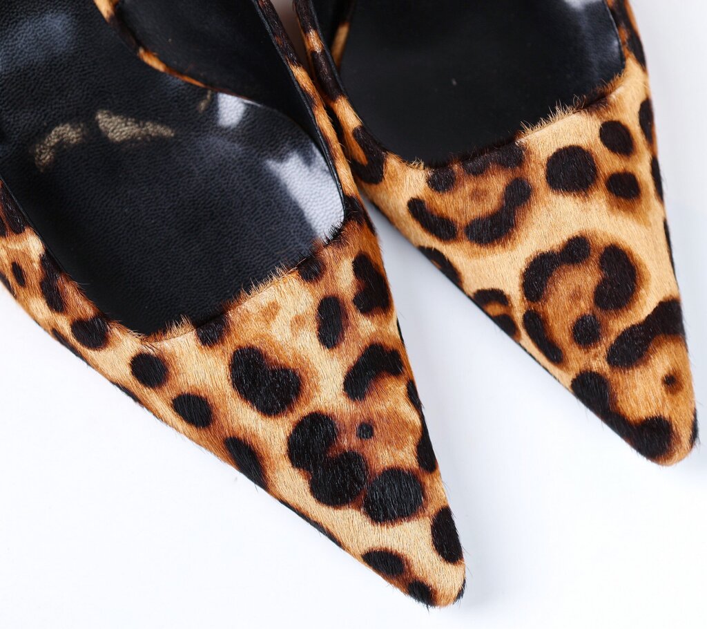Leopard Calf Hair Slingbacks (7.5)