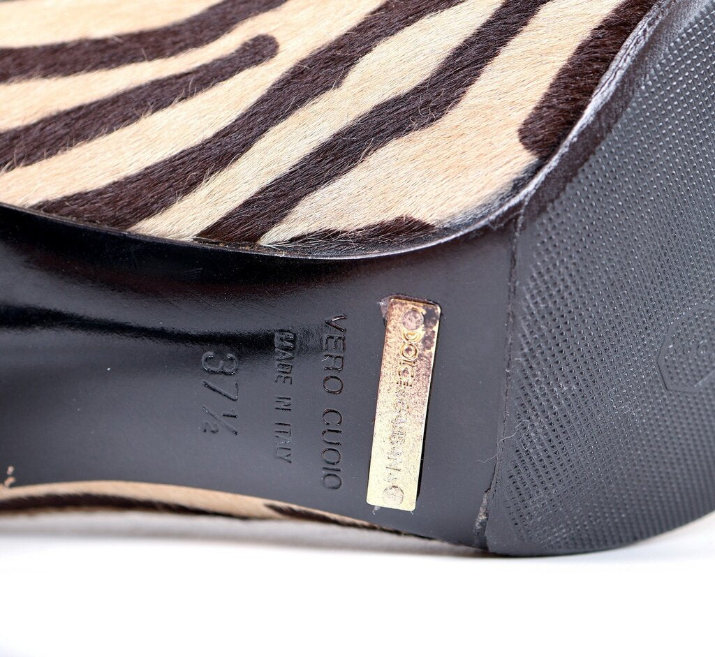 Brown Zebra Calf Hair Pumps (7.5)