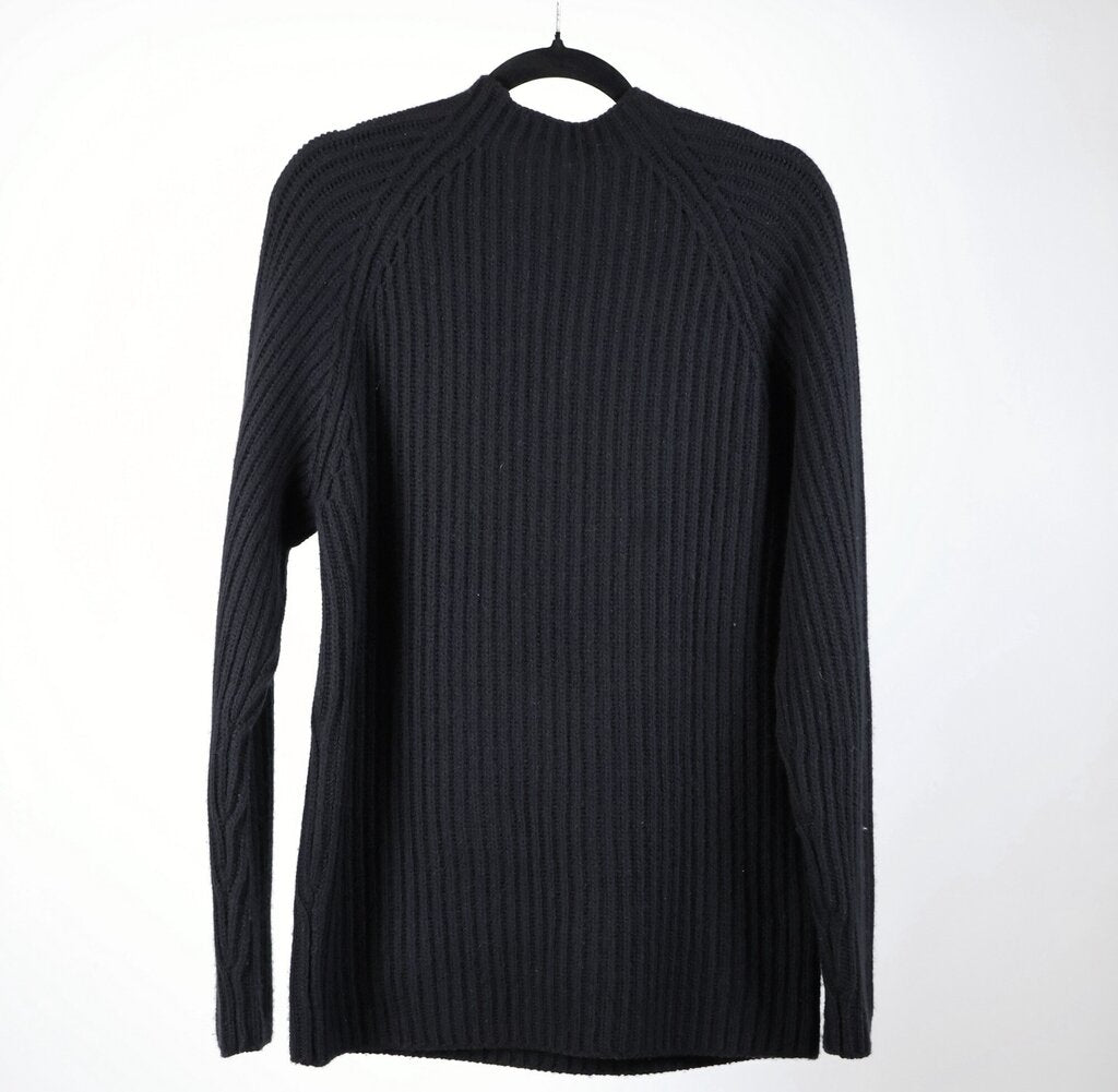 Men's Black Ribbed Mock Neck Sweater (L/52)