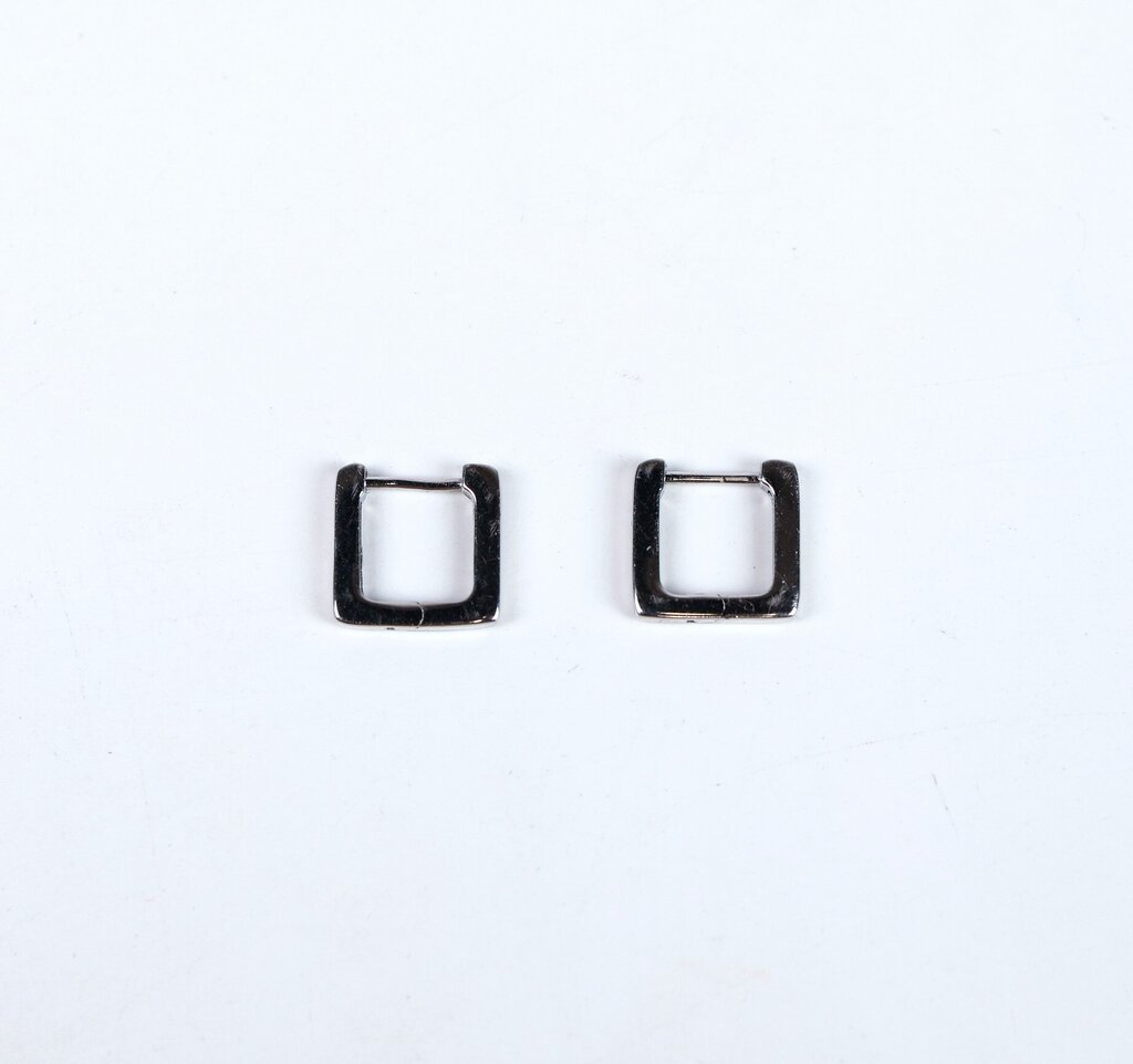 Sterling Hinged Square Huggie Hoops