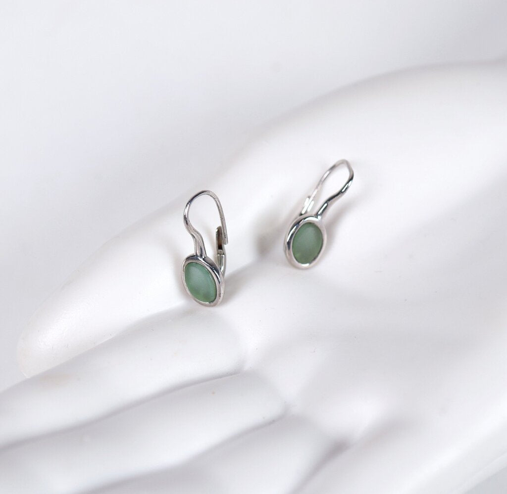 Sterling and Glass Earrings