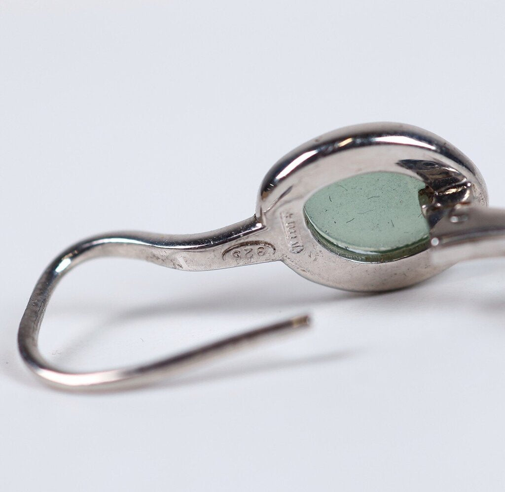 Sterling and Glass Earrings