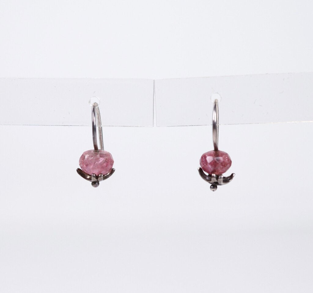 Sterling and Morganite Earrings