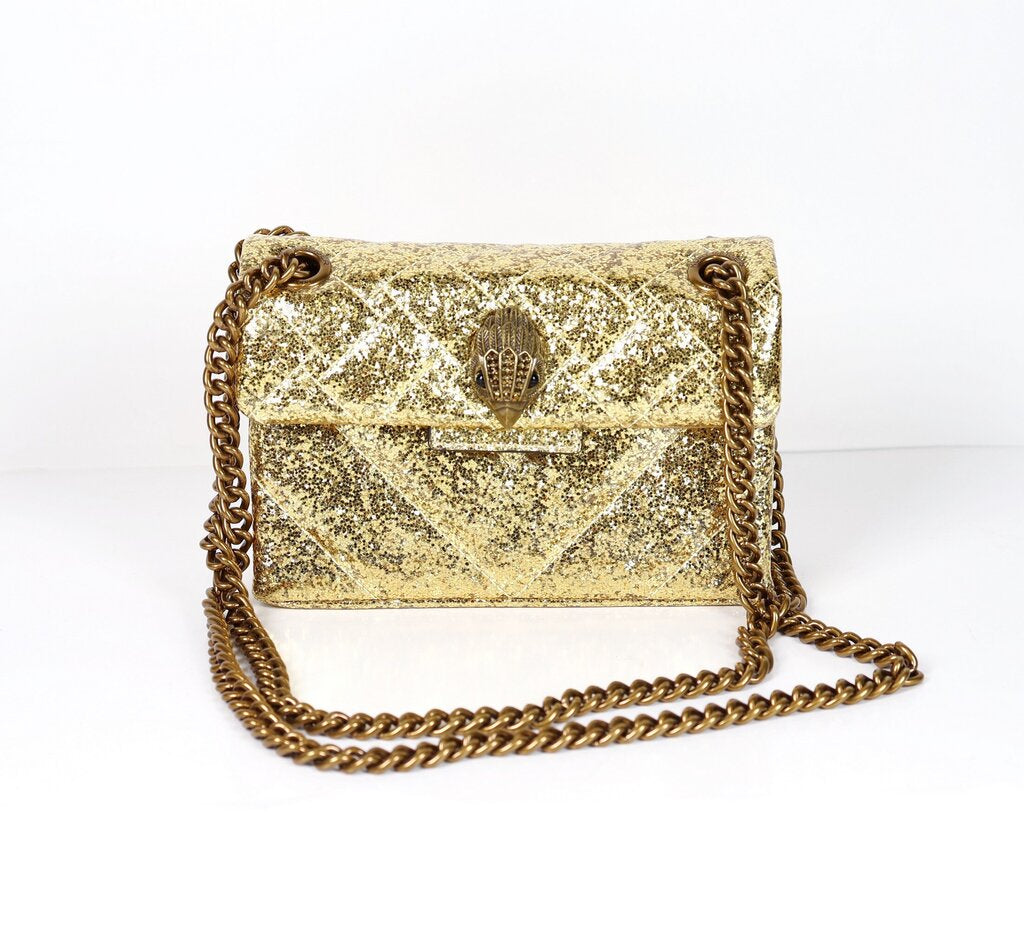 London Mini Kensington Glitter Quilted Shoulder Bag