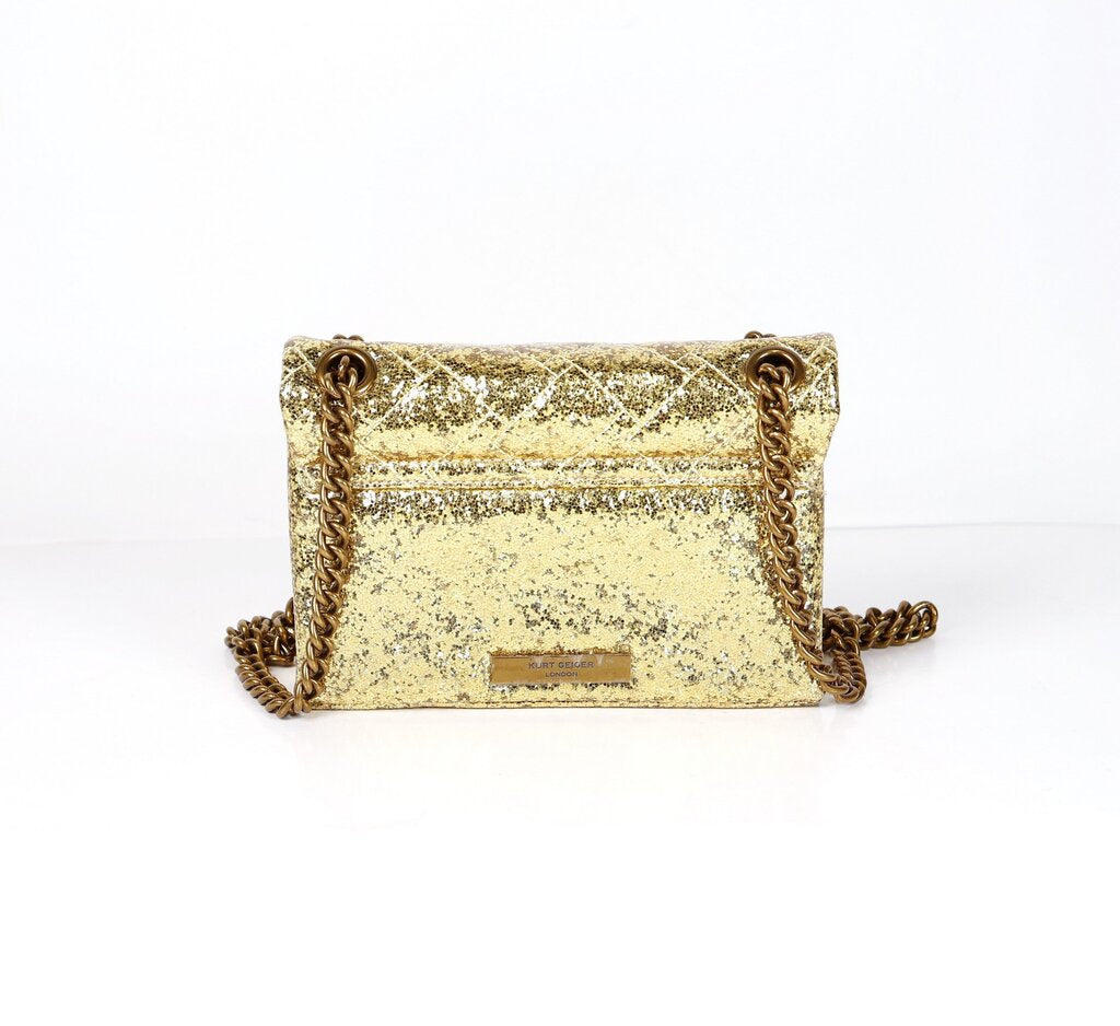 London Mini Kensington Glitter Quilted Shoulder Bag