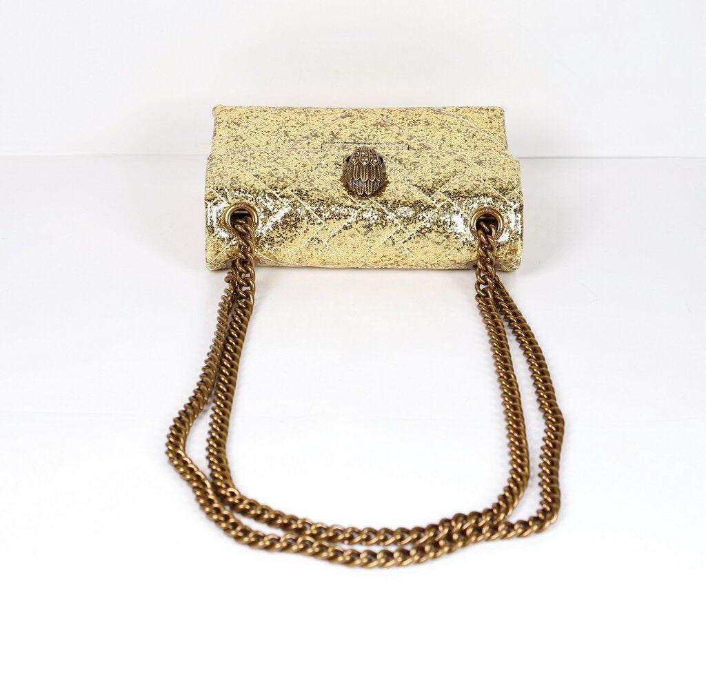 London Mini Kensington Glitter Quilted Shoulder Bag