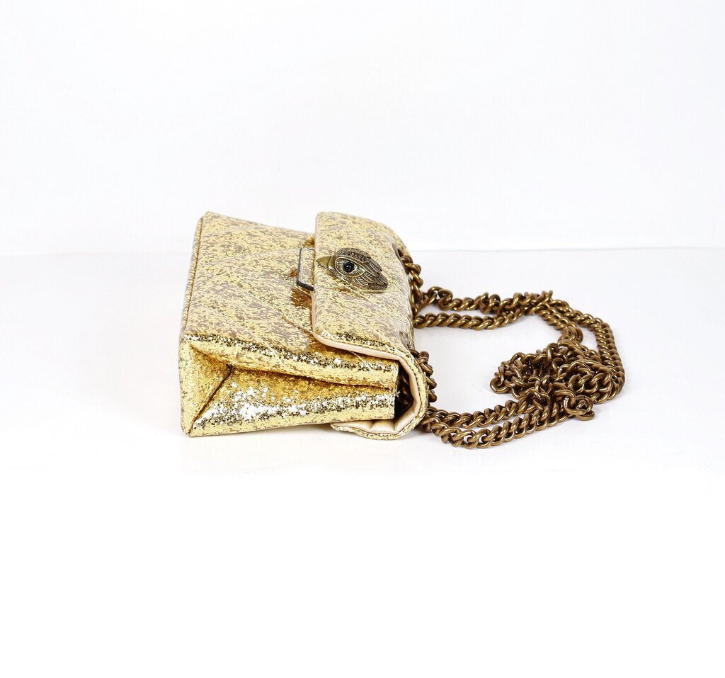 London Mini Kensington Glitter Quilted Shoulder Bag
