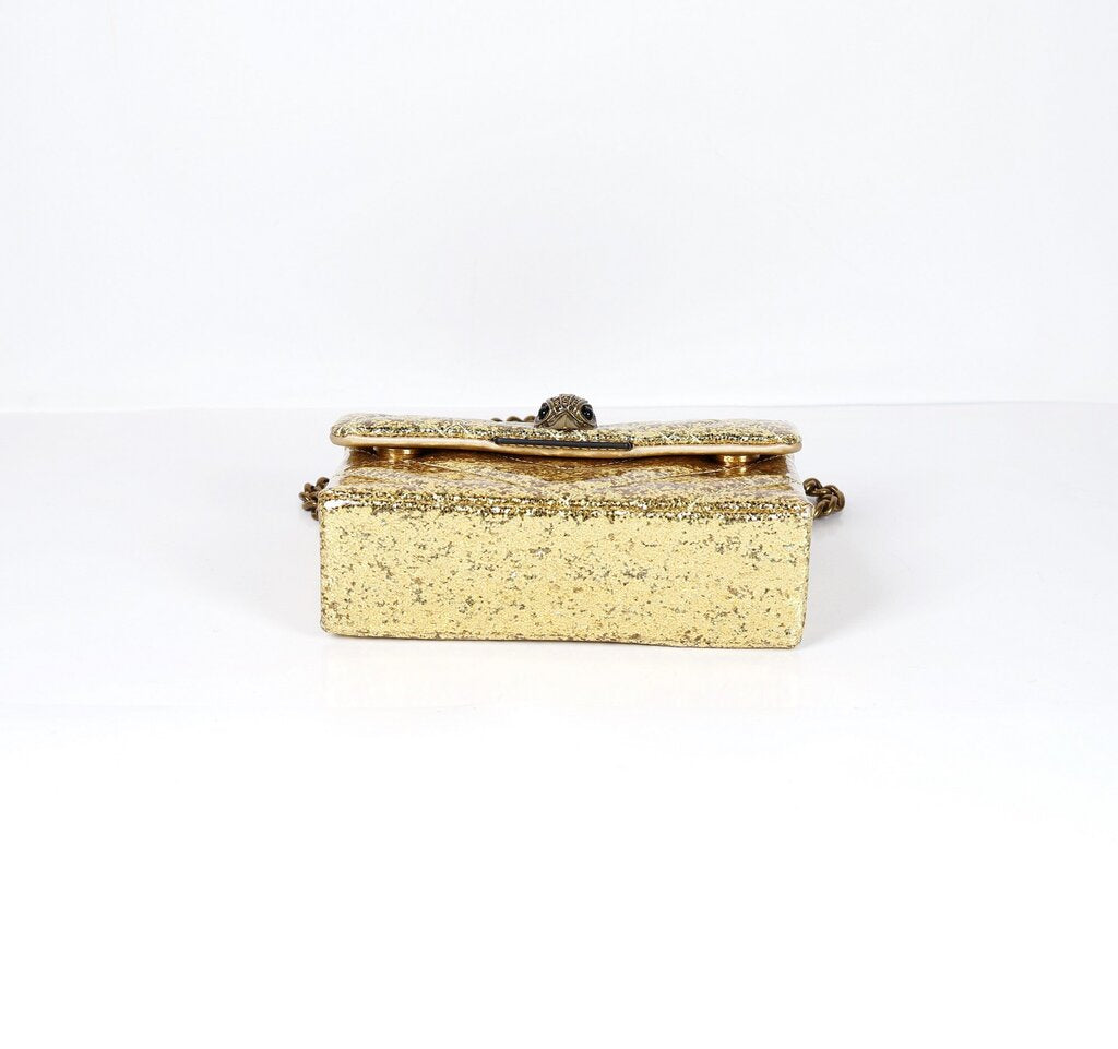 London Mini Kensington Glitter Quilted Shoulder Bag