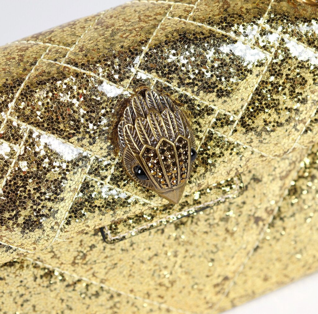 London Mini Kensington Glitter Quilted Shoulder Bag