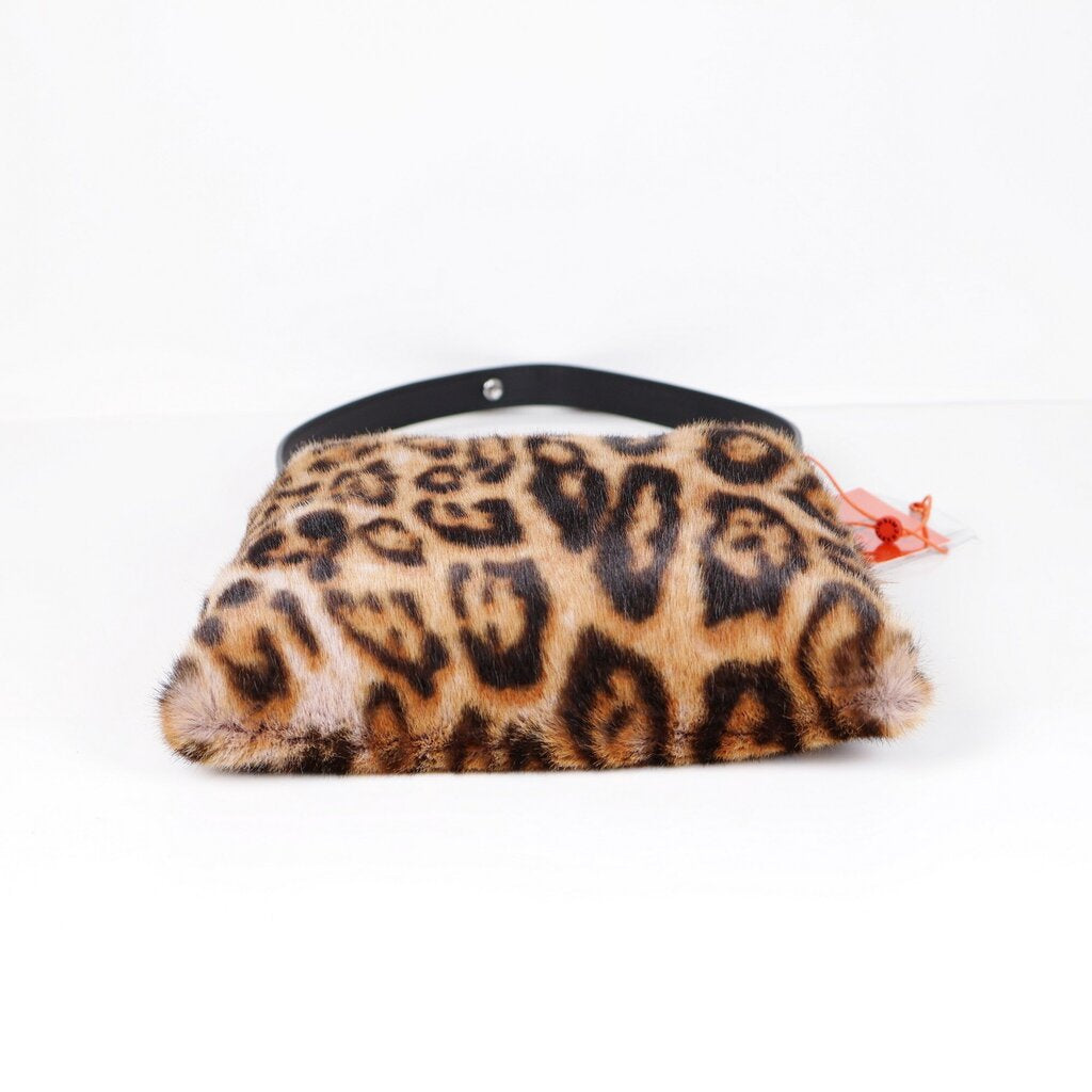 Faux Fur Cheetah Mini Puffen Bag