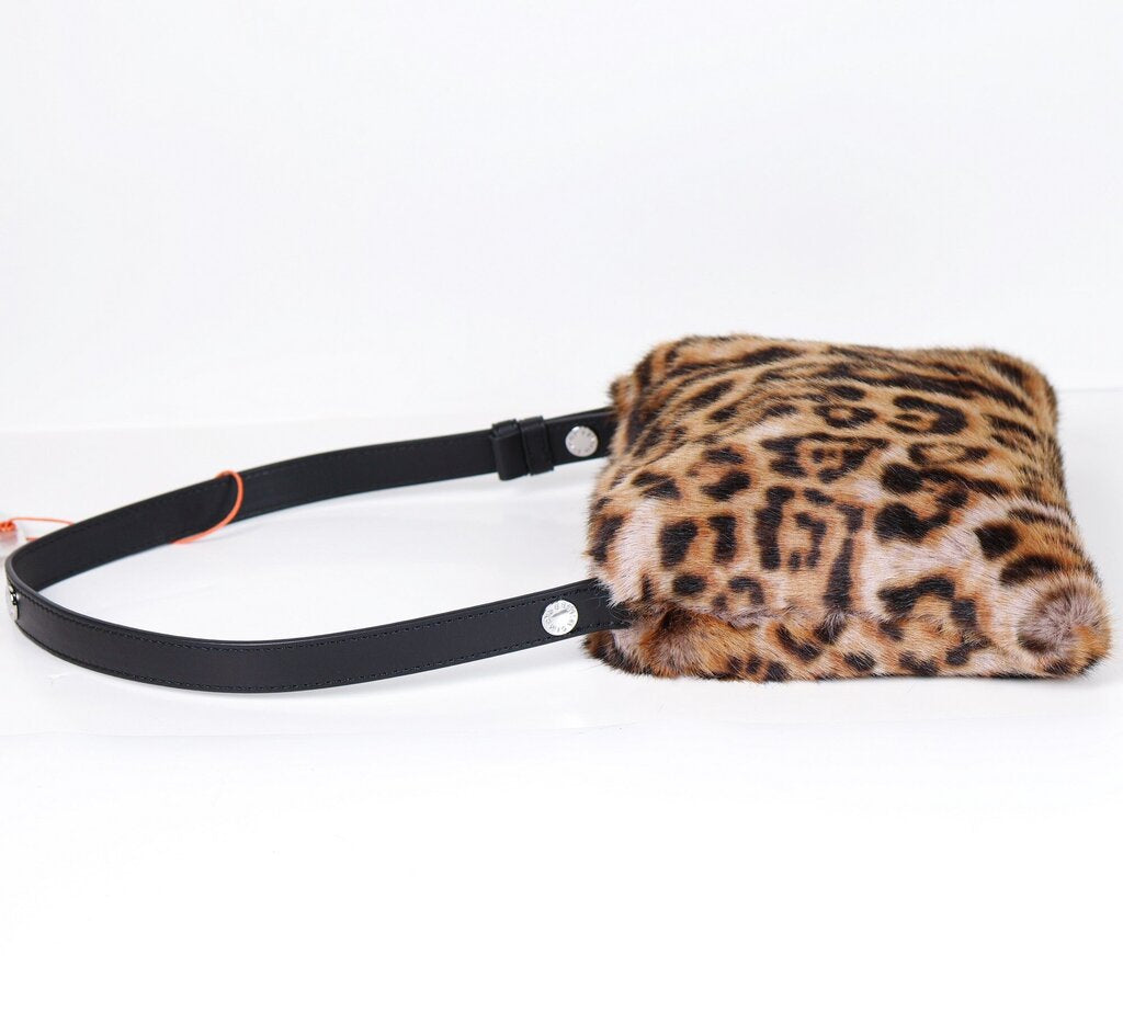 Faux Fur Cheetah Mini Puffen Bag