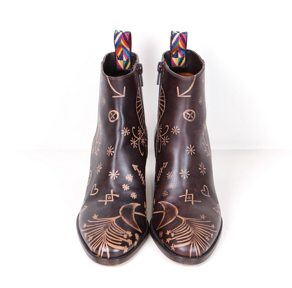 "Santeria" Brown Leather Bootie (6)