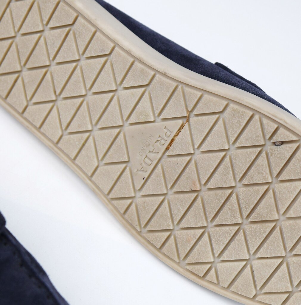 Navy Suede Slip-on Loafers (5.5)