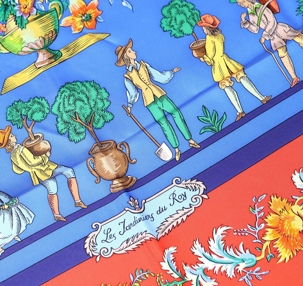 "Les Jardiniers du Roy" Carre 90 Scarf
