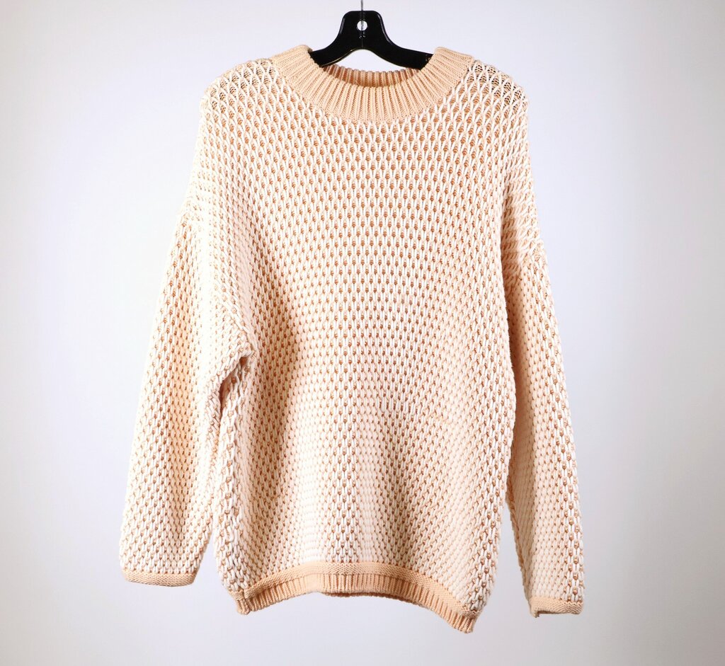 Peach and White Oversized Sweater (S)