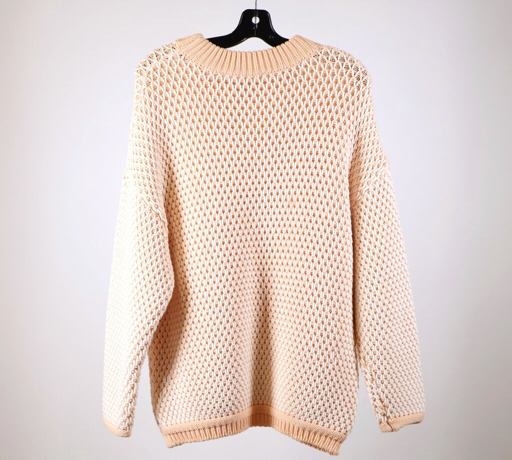 Peach and White Oversized Sweater (S)
