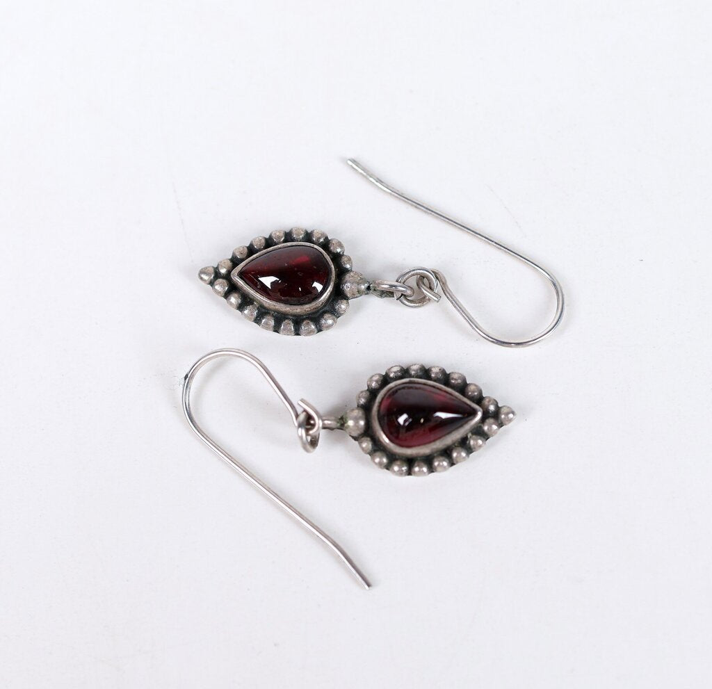 Sterling and Garnet Earrings