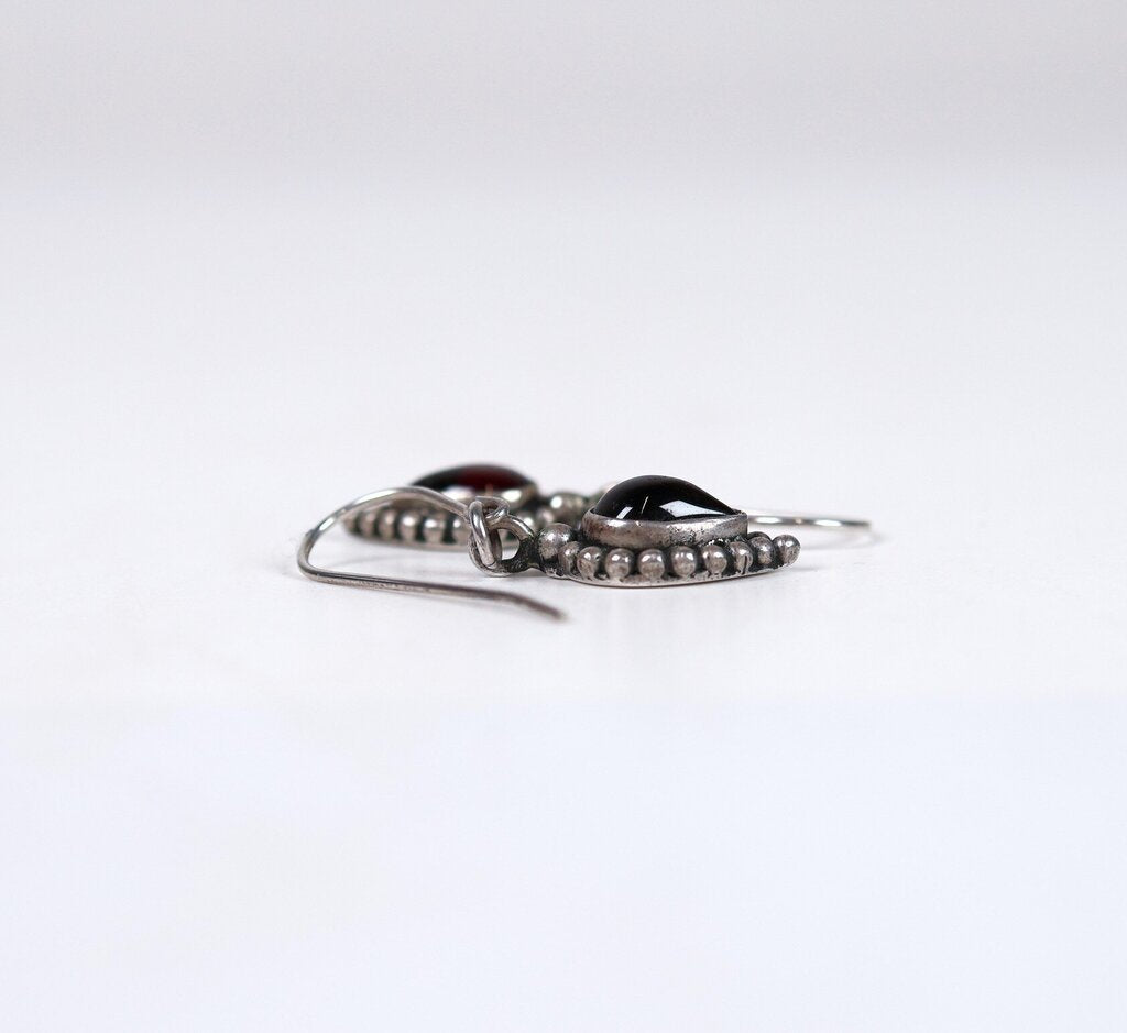 Sterling and Garnet Earrings